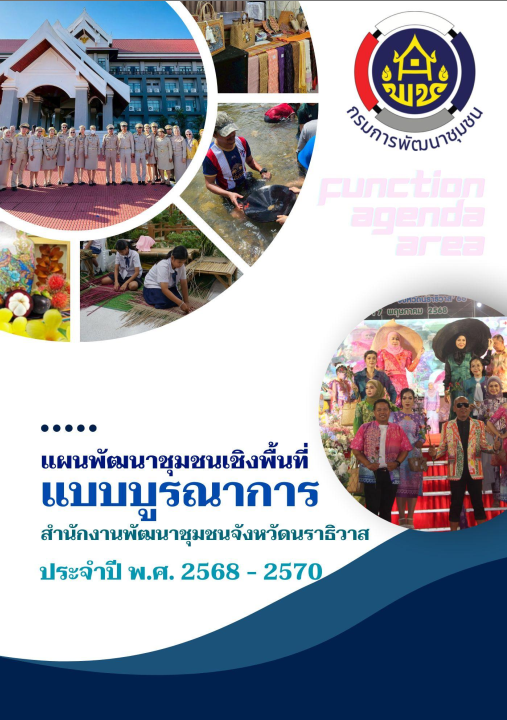 แผนพัฒนาชุมชนเชิงพื้นที่แบบบูรณาการ สำนักงานพัฒนาชุมชนจังหวัดนราธิวาส ประจำปีงบประมาณ พ.ศ.2568 - 2570