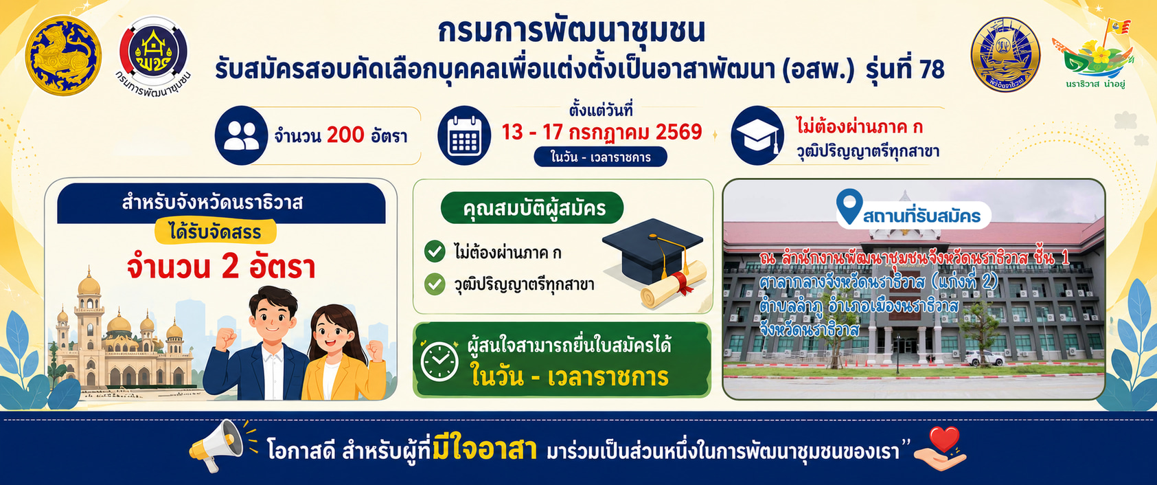 รับสมัคร อสพ. ปี70